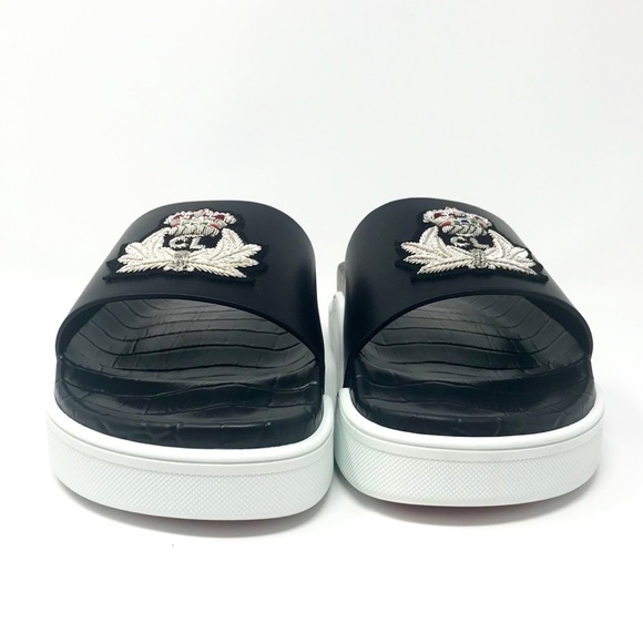 Brand New Christian Louboutin PoolBeau Calf Slides - Picture 4 of 9